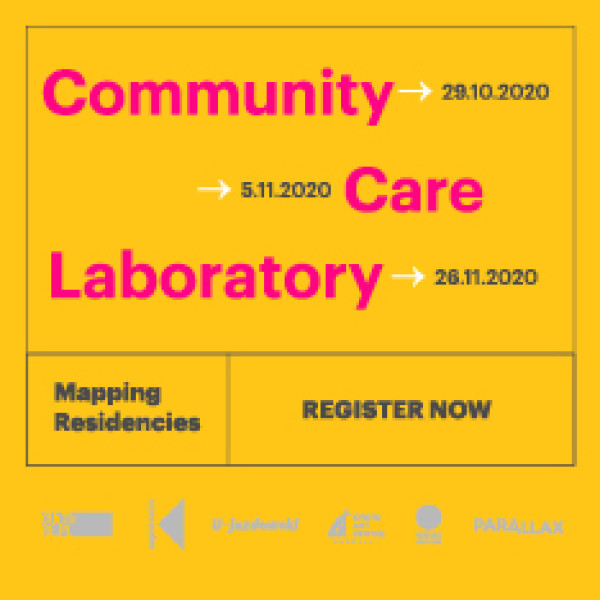 COMMUNITY/CARE/LABORATORY. MAPPING RESIDENCIES Online seminars & 4th Parallax Forum