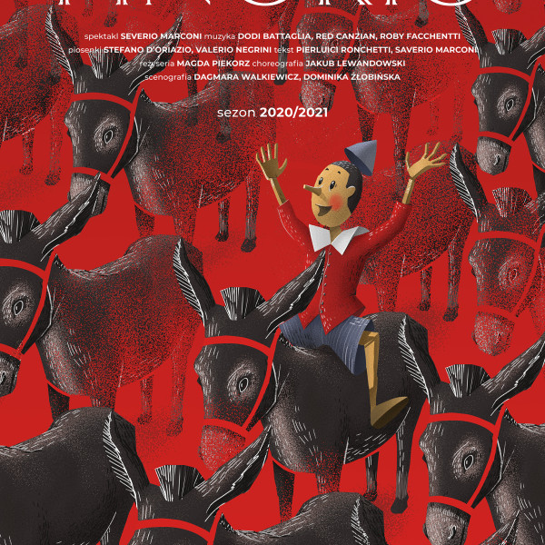 Pinokio w Teatrze Rozrywki. Plakat studenta ASP na mieście.