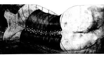 Demon 1, suchoryt, 32x65cm,1985