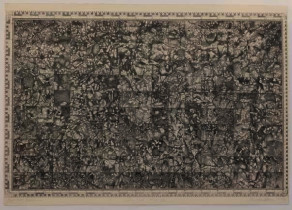 Dei gaudium - rysunek tusz, ekolina 77x48 2018/ Adam Pociecha