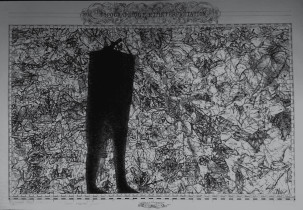 Gdzie odszedł Jurek - rysunek tusz, ekolina 72x52 2017 / Adam Pociecha