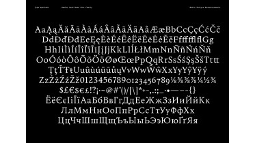 Maria Jarzyna – dyplom licencjacki, dwuskryptowy krój pisma Amelot dedykowany lekturze na ekranach w trybie ciemnym (dark mode)