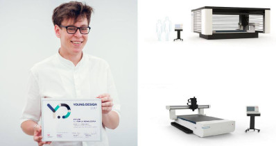 Kamil Kowalczyk, 2 miejsce w konkursie The European Product Design Award™ Silver 2018 /Other Products designs / Student Tubes - Cnc Machining Center, Praca dyplomowa w Pracowni Projektowania Ergonomicznego, promotor dr hab. Andrzej Sobaś.