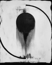 Łukasz Koniuszy, Monochrom 2, akryl na desce, 2018