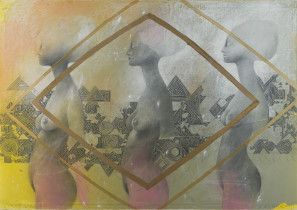  Trzy Gracje 100x70 2005 lithopastel