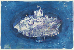 Anna Bil, Kiedy Próbuję być tam – Moje Przestrzenie — 20m, litografia, 100x70, 2010