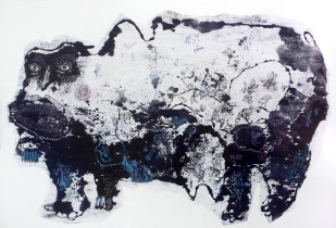 Maja Różycka, bez tytułu, mokulito, 100x140,  2012