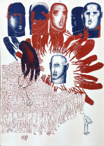 Mateusz Rafalski, Breakdance, litografia, 100x70, 2014