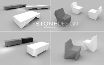 Projekty mebli z betonu dla CITY STONE DESIGN 