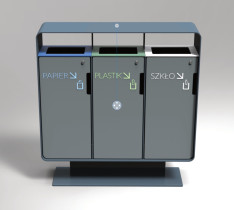 Projekt kosza do segregacji dla Komserwis