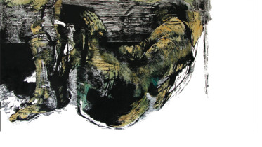 Sybilla Skaluba, Delight, drzeworyt, 80x190, 2004