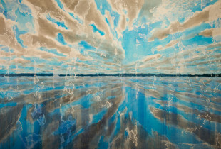 Z cyklu: "Z dala od przestrzeni publicznej", 2009, olej, 190 x 280 cm