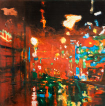 Z cyklu: "Mapy światła", 2013, olej, 67 x 67 cm