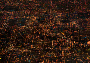 Z cyklu: "Mapy światła", 2013, olej, 166 x 236 cm