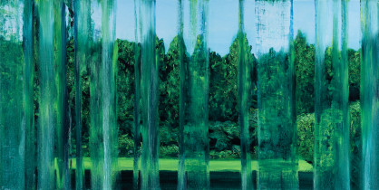 Z cyklu: "Introspekcje", 2019, olej, 45 x 90 cm