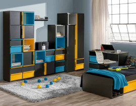 Projekt systemu mebli młodzieżowych CUBICO, producent: Dolmar