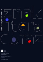 plakat do wystawy autorskiej znak litera obraz