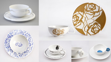 projekt wzoru graficznego i filiżanki Porcelana Bogucice