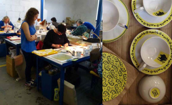 projekt wzoru graficznego i filiżanki Porcelana Bogucice