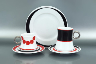 projekt wzoru graficznego - seria muzyczna Zespół Śląsk filiżanki  Porcelana Bogucice