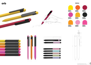 Projekt kolorystyki i obudowy długopisów