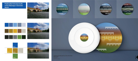 Projekt kolorystyki i aplikacji graficznej na wybrany zestaw ceramiczny  - kompozycja talerzy okolicznościowych