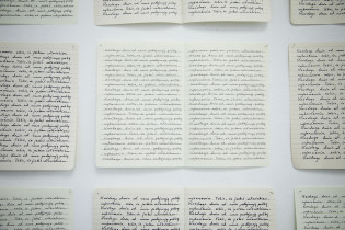 KAŻDEGO DNIA OD NOWA |  Michalina W. Klasik | instalacja | kartki z zeszytu, atrament | 2017 - 2025 - ...