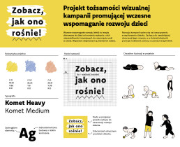 Projekt tożsamości wizualnej kampanii promującej wczesne wspomaganie rozwoju dzieci, Weronika Karska, 2022