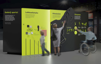 Projekt element&oacute;w wspierających inkluzywność wystawy stałej w Galerii Sportu w Tychach, Weronika Sikora, 2025