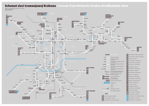 Schemat sieci tramwajowej Krakowa, Alicja Chojnacka, 2014/2015