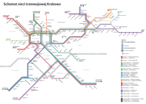 Schemat sieci tramwajowej Krakowa, Weronika Mehr, 2014/2015