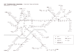 Schemat sieci tramwajowej Krakowa, Wiktor Przybył, 2014/2015