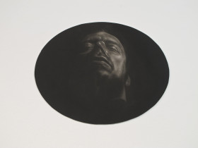 Szymon Prandzioch, Głowa Jana Chrzciciela, mezzotinta, 40x30, 2013