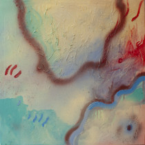 Bogna Bartkowiak (III rok/GW), Wnętrze II, akryl na płótnie, 80 x 80 cm, 2020