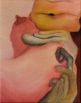 Hanna Górecka (II rok/M), Cykl kobiecy 3, olej na płótnie, 30 x 25 cm, 2020