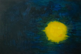 Małgorzata Mazur (IV rok/M), Bez tytułu, olej na płótnie, pastele olejne, 150 x 100 cm, 2019