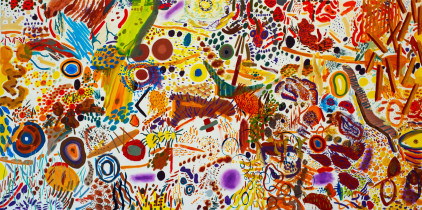 Szymon Poloczek (III rok/M), Konkurs, olej na płótnie, 100 x 100 cm, 2020