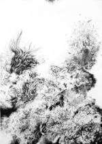 Pozostałości deindywiduacji 2 Tusz cienkopis 140x100cm