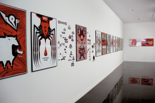 Fragment ekspozycji plakatów, CSW w Toruniu, 2014 r.