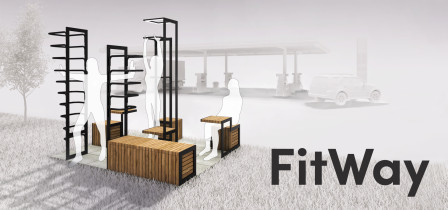 Wzornictwo Autorka: Weronika Połap Projekt przestrzeni zapewniającej aktywność fizyczną dostosowaną do potrzeb osób w trakcie długich podróży samochodem, z uwzględnieniem kierowców zawodowych.