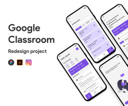 Karyna Krapiunitskaya Redesign aplikacji Google Clasroom 2023