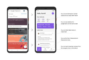 Karyna Krapiunitskaya Redesign aplikacji Google Clasroom 2023