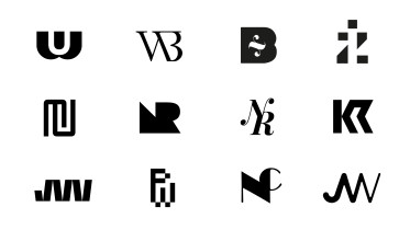 Temat: Monogram, autorzy: Anna Brygider, Wojciech Bugaryn, Aleksandra Sacha (2 prace), Jan Wolak (4 prace) , Natalia Rośkowicz, Paulina Wróbel,  Nikodem Chmielowski