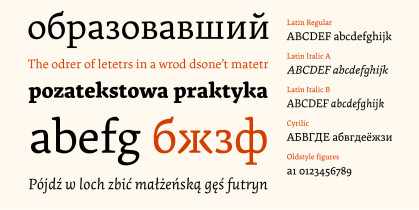 Talia, rodzina krojów pisma