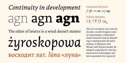 Talia, rodzina krojów pisma