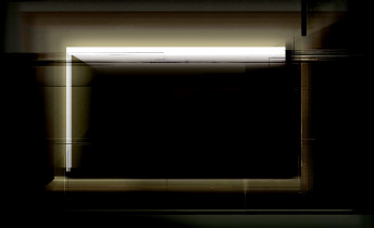 Marta Pogorzelec, Iluminacja I, druk UV na pleksi, sitodruk, rysunek frezem, 49,8 x 81,8 cm, 2014