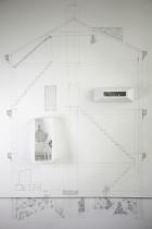 Magdalena Mycek, "dom", instalacja rysunkowa.