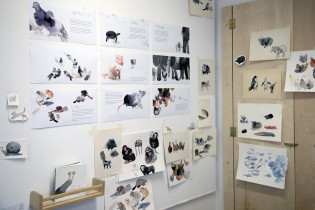 Anna Rumin, "Zwierzęta mówią szeptem", projekt książki dla dzieci, dokumentacja procesu.