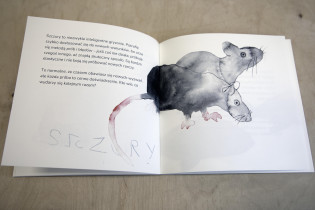 Anna Rumin, "Zwierzęta mówią szeptem", projekt książki dla dzieci, detal.