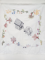 Magdalena Palian, "Pieskie życie", haft na tkaninie.